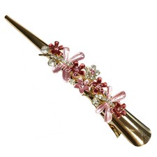 Dragonfly Metal Rhinestone Hair Clip Hair Clips Rose Pink Gold 7539c