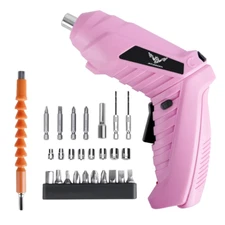 3.6V Pink Power Tools Set Household Maintenance Repair 1800Mah Mini Household El