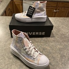 Image of Converse Chuck Taylor All Star Move Floral Hi Top Platform Women’s Size 8- New
