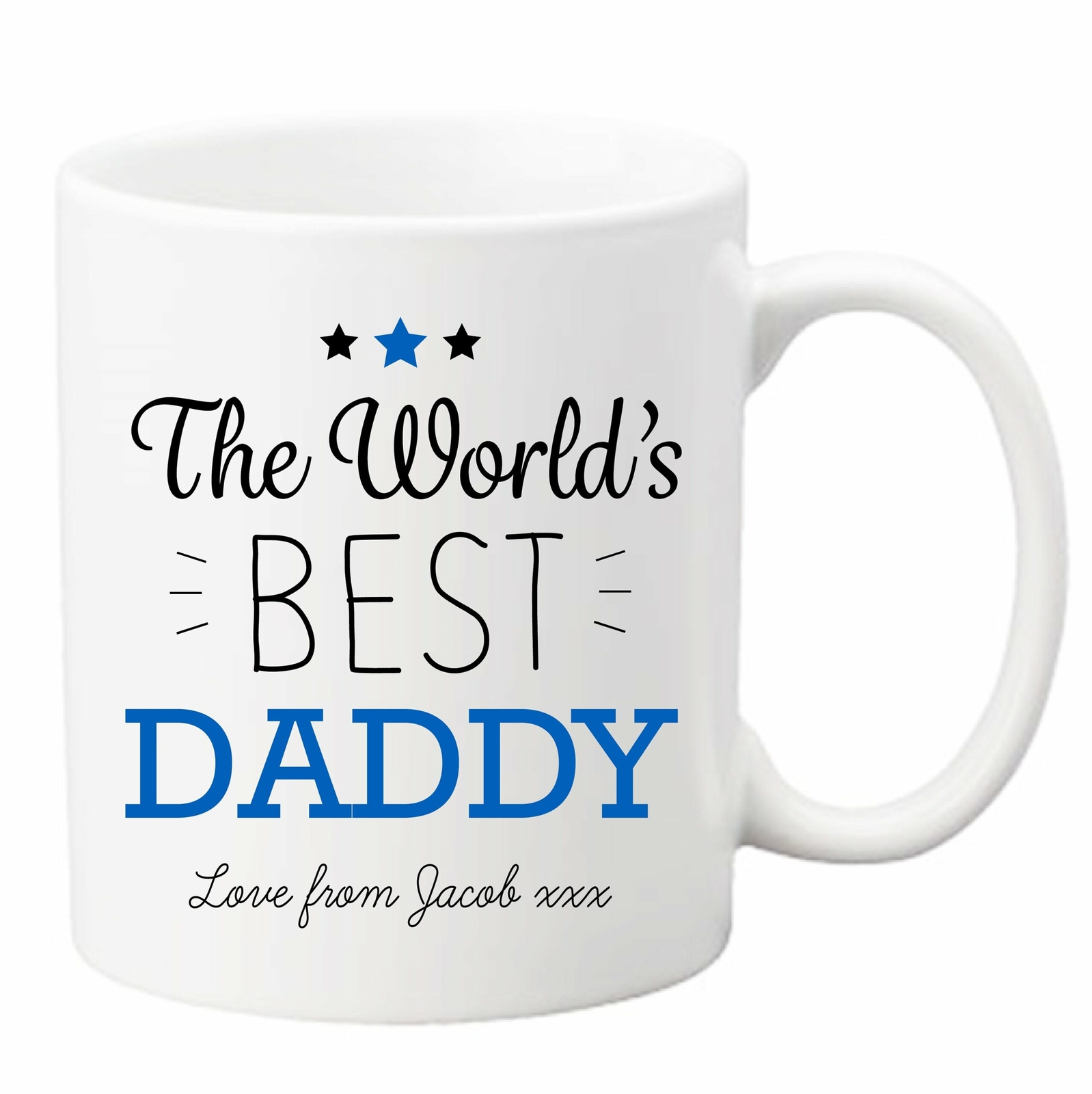 Taza de cerámica personalizada Sentimental World's Best Daddy taza regalo papá mejor
