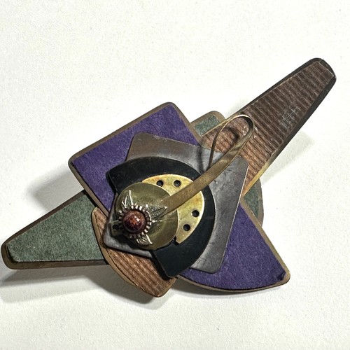 Avant Garde Artisan Brooch Pin Mixed Elements Festival Fairycore Whimsigoth - Picture 3 of 7