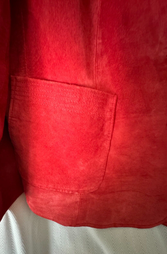 Cranberry Red suede women's blazer/jacket Medium. - Picture 5 of 8