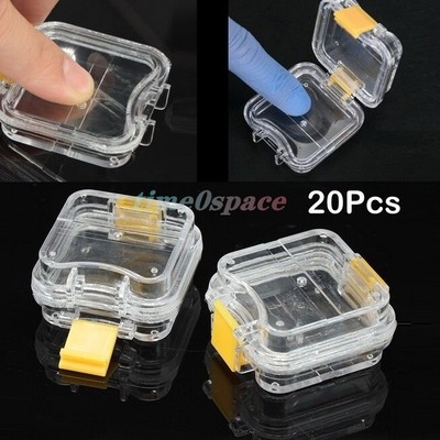 20 Pack Denture False Teeth Membrane Case Container Hinged Display Box Jewelry
