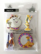 New Disney Parks Beauty & the Beast Refrigerator Magnet Set Mrs. Potts Lumiere