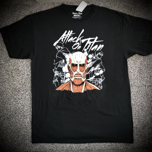 New ATTACK ON TITAN T-SHIRT (Mens Medium) black anime manga ripple junction tv