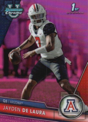 2023 Bowman University Chrome #30 Jayden De laura Pink Refractor