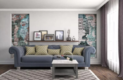 3D Retro Brick ZHUA20070 Wallpaper Wall Murals Removable Self-adhesive Ann