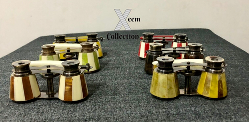 Lot of 6 Antique Brass Opera Glasses, Beautiful Colors, Latest Design Binoculars - Picture 2 of 2