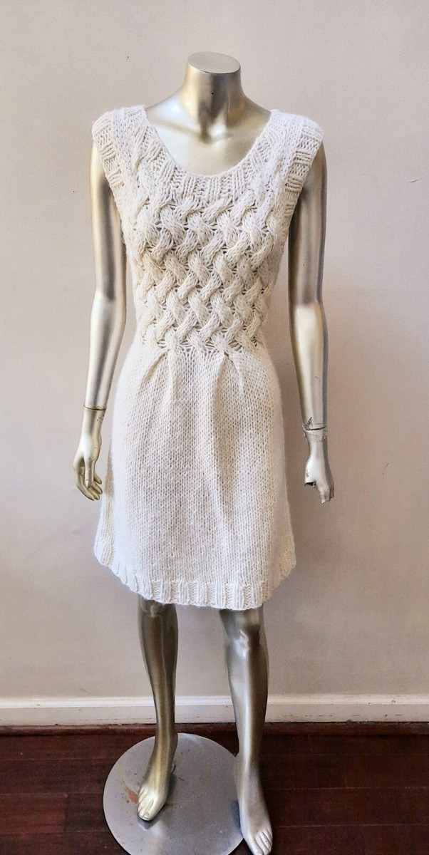 cream cable sweater dress Cream Catalina Roll Neck Sweater Dress