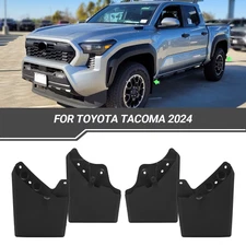 4PCS Black Front Rear Splash Guards Mud Flaps Mudguard For Toyota Tacoma 2024