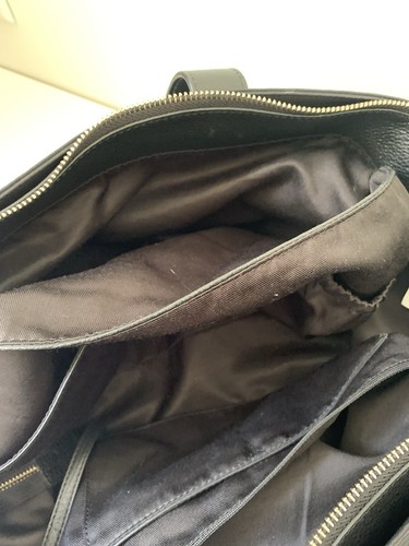Danier Travel Overnight Bag Day Tripper Satchel Carry On Leather Nylon Black - Picture 5 of 21