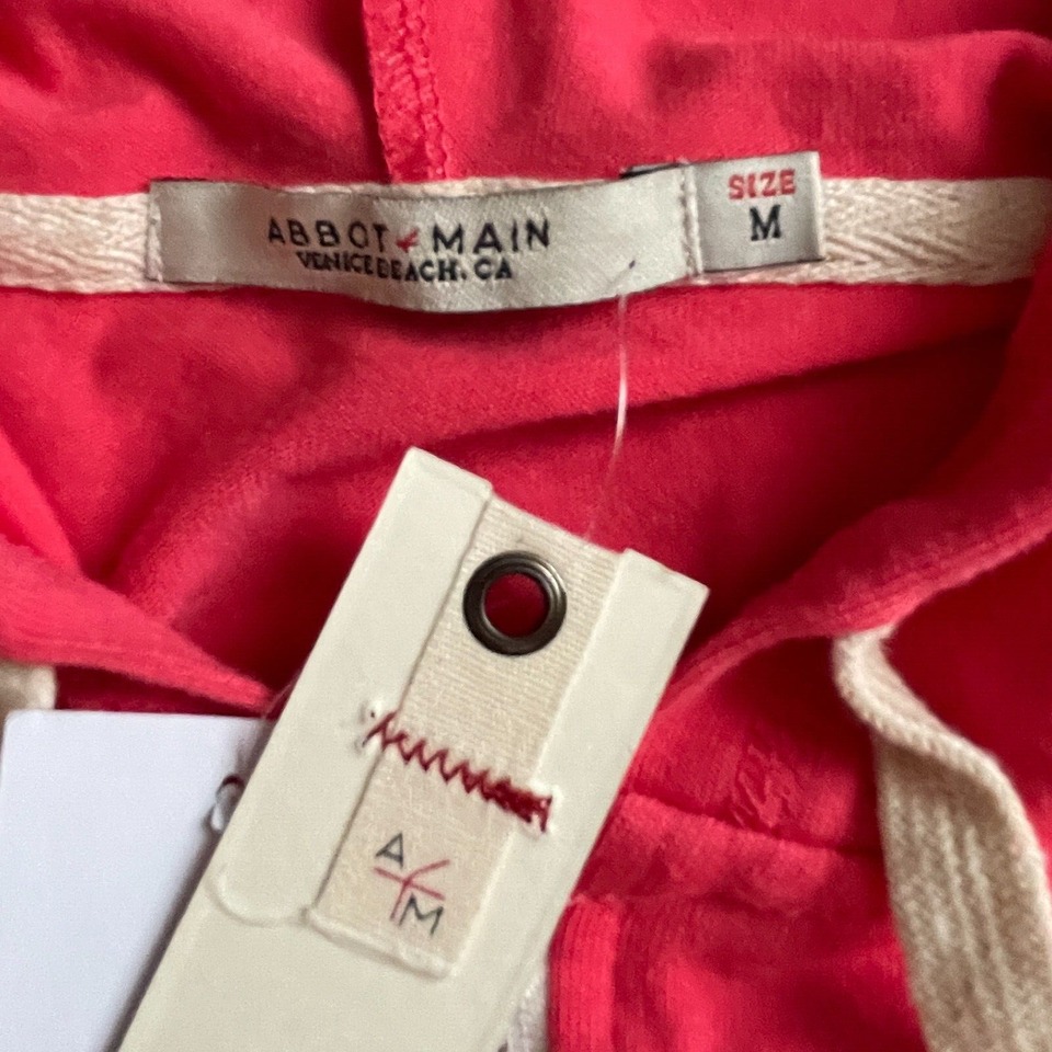 Abbott Main Womens Coral Color Jacket Hoodie Venice Beach CA Size M