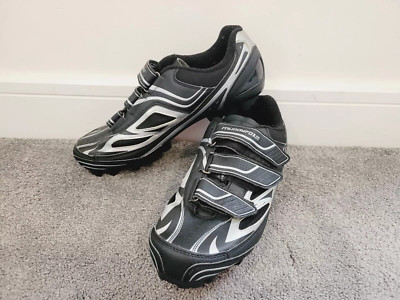 Muddyfox MBS100 Schwarz Silber Fahrradschuhe Herren UK 9 EU 43