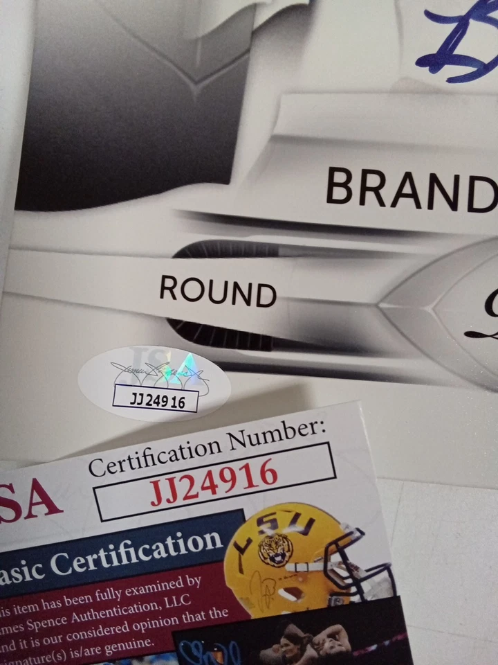 Brandon Pettigrew Signed 8x10 Photography JSA - ** # - Image 4 of 4