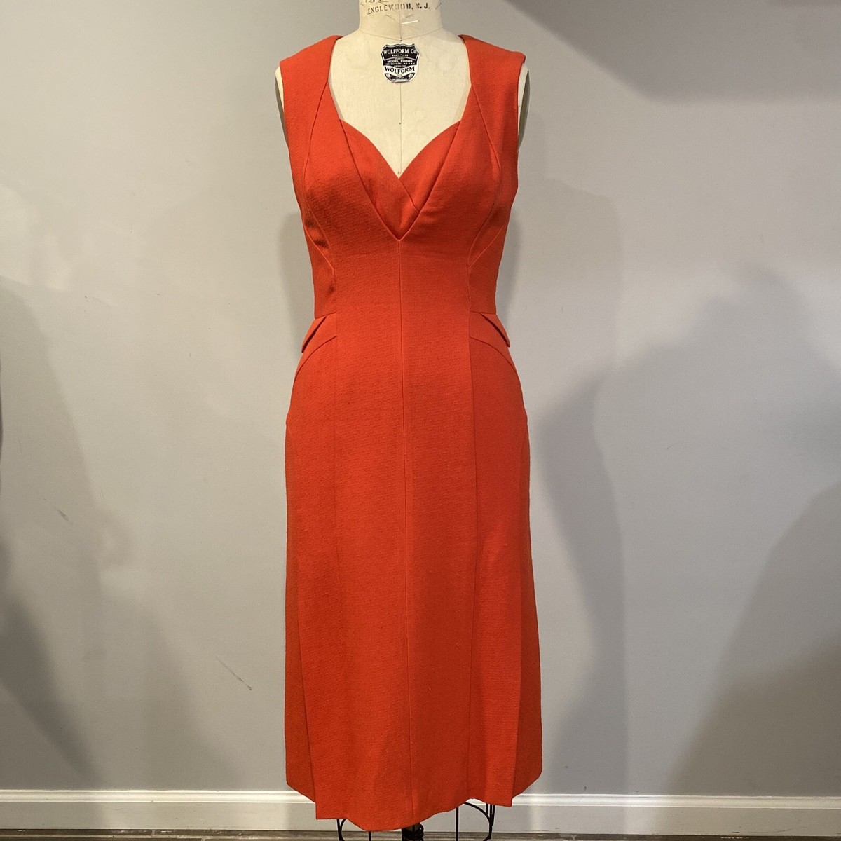 knee length dresses for ladies Self-Portrait - Black Tailored Crepe Midi Dress main image 1