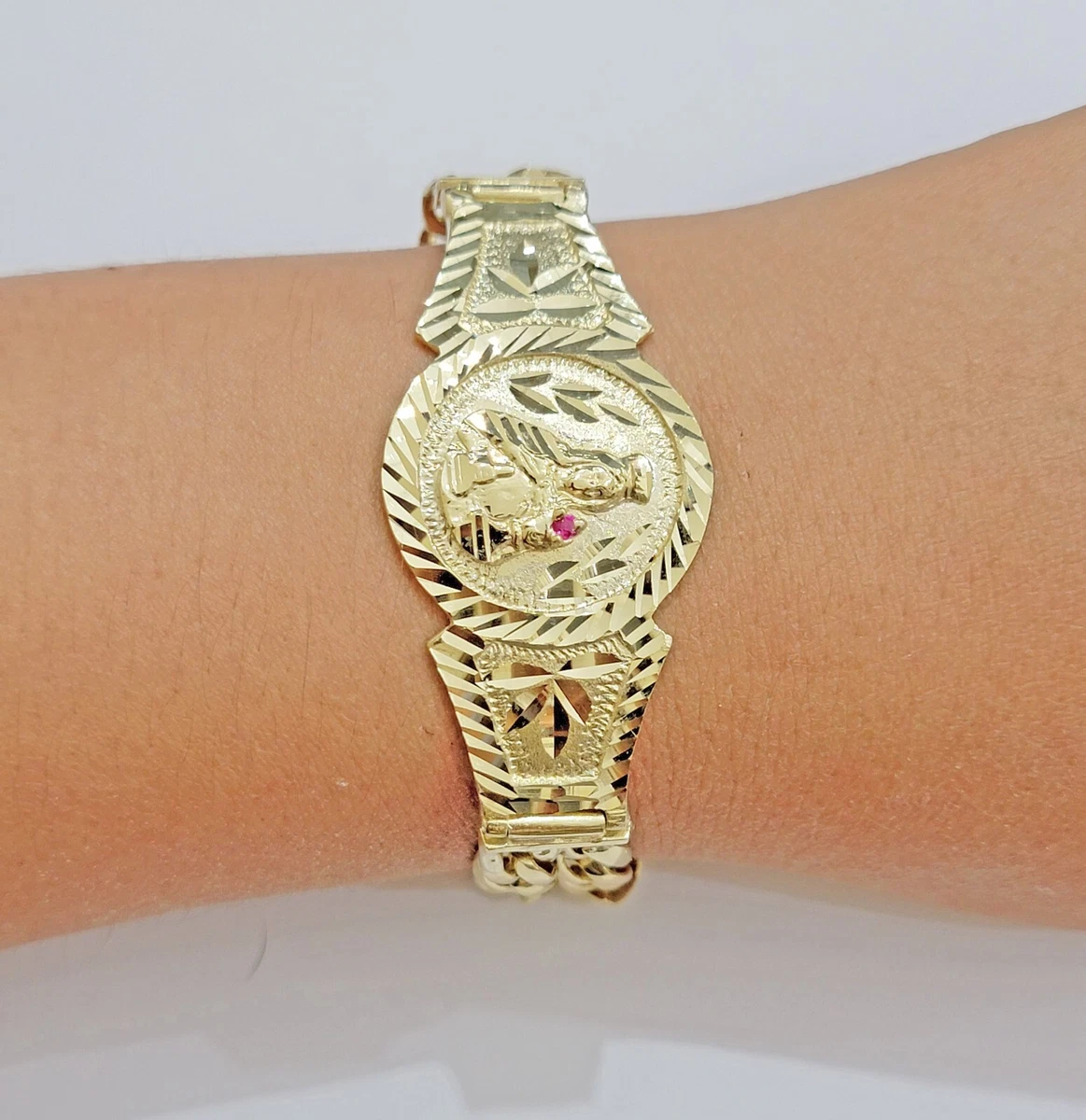 Mens 14k deals gold bracelet ebay