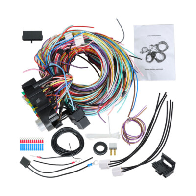 Universal X-long Wires 21 Circuit Wiring Harness For Chevy Ford Hotrods