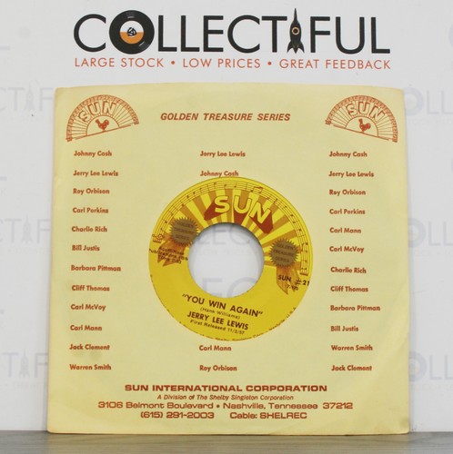 JERRY LEE LEWIS - GREAT BALLS OF FIRE - SUN #21- TREASURE *EX* 7" SINGLE π₯ - Picture 2 of 2