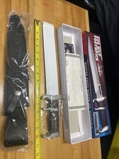 16" Gil Hibben Custom Fixed Blade Knife Bowie Hunting Survival Wood with Sheath