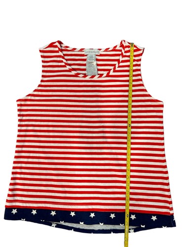 Women's Size Large American Patriotic Tank Top Sagharbor - Picture 3 of 5
