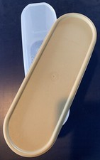 Tupperware Modular Mates Super Oval 3 Beige Almond Regular Lid