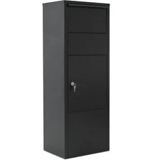 Weatherproof Large Package Delivery Parcel Mail Drop Box for Black with Lockable
