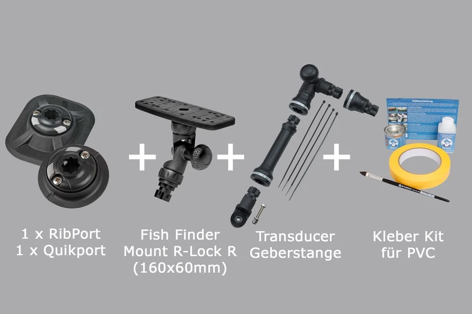 Set: Railblaza Geberstange + Plattform (160x60mm) + RibPort + Quikport + Kleber