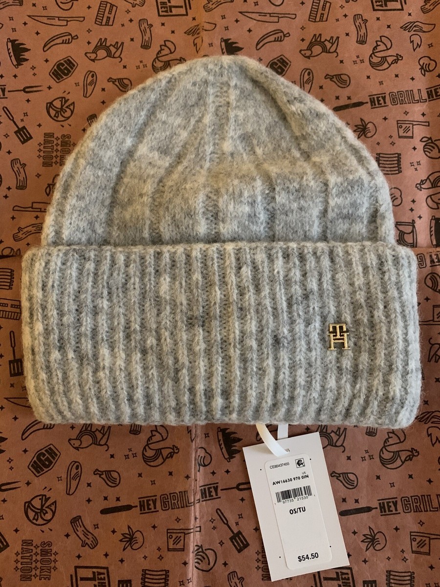 TOMMY HILFIGER TH LOGO RIBBED HAT (BRAND NEW) | eBay