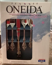 Oneida Stainless PEMBROOKE RENOIR 20 Piece Service for 4 Unused Flatware USA SSS
