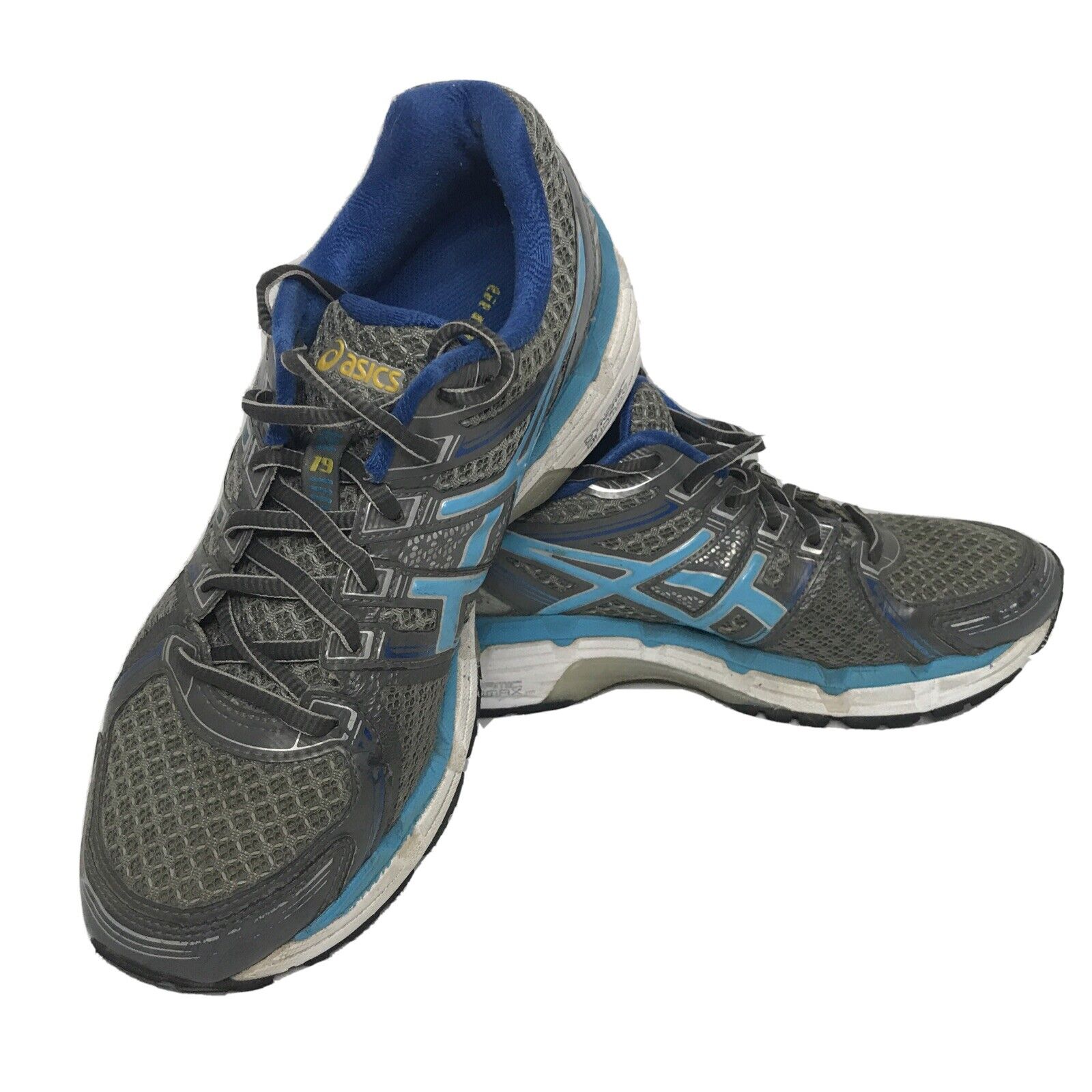 ASICS Gel-Kayano 19 Running Shoes Sz 9 Womens T350N Gray Blue Athletic  Sneakers | eBay