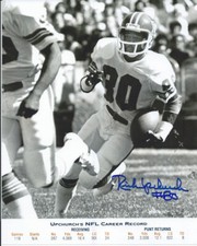Rick Upchurch Autographed 8x10 Photo - Broncos Stats