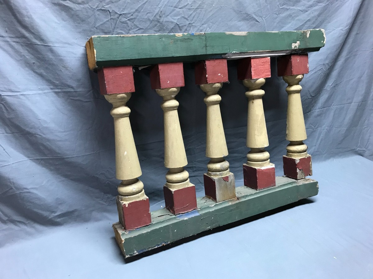Antique Victorian Chunky 5 Baluster Porch Span Architectural VTG