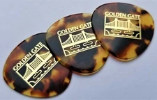 Golden Gate MP-12 Tortoise Style Mandolin Pick -Rounded Triangle EX Heavy - 3 PK