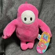 Fall Guys 8 Inch Pink Plush Character With Tag 2023 Mediatonic Limited Basic Fun