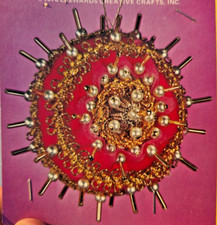 LeeWards PINK SPARKLE Vintage Sequin Bead Christmas Ornament Craft Kit NOS