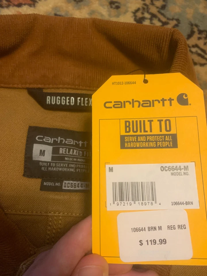 Мужское пальто Carhartt Michigan Chore без подкладки размер M прочное гибкое - Изображение 2 из 4