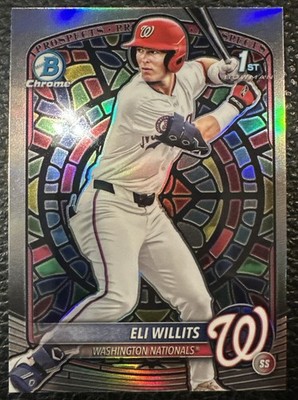 2025 Bowman Draft Eli Willits Etched In Glass 1st Bowman SSP Case 