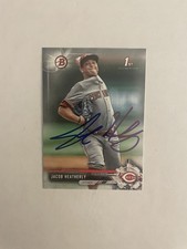 Jacob Heatherly SIGNED 2017 Bowman Draft 1st RC #BD-18 IP AUTO Cincinnati Reds B
