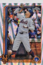 2025 Topps Chrome Brandon Nimmo Raywave Refractor #280 New York Mets