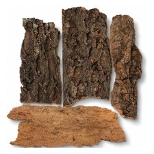 Homoyoyo 4Pcs Cork Bark for Reptiles, Natural Tree Bark Flats 3-5.5 in, Small