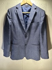 Tommy Hilfiger Men's Blue Plaid Suit Jacket Size 18, Two-Button Kids