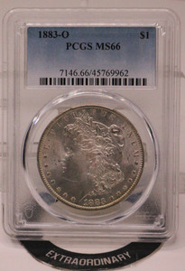 1883-O $1 Morgan Silver Dollar - PCGS MS66 GENUINE BEAUTIFUL COIN