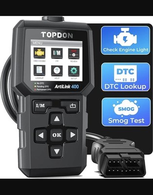 TOPDON OBD2 Code Reader AL400 OBD2 Scanner Car Diagnostic Tool with 10 OBD II
