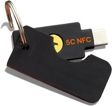 Protective Flip Case Compatible with YubiKey 5C NFC - Keychain Holder - Durable