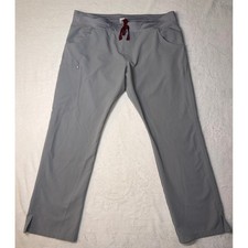 FIGS Technical Collection Mens Gray Cargo Scrub Pants XL Drawstring Pockets