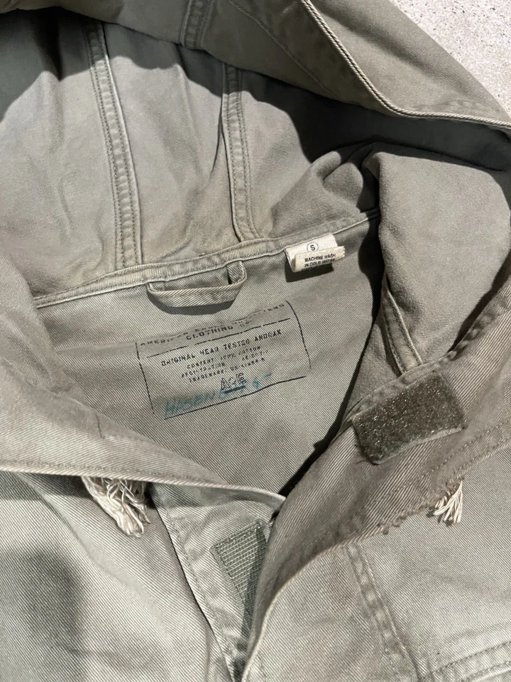 Chaqueta Parka Vintage Años 90 American Eagle Anorak Smock Gunner Para Hombre’s L Olive Army Foto 4 de 4