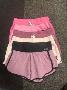 Pink VS lot 5 Pairs Small Xs Shorts Yoga Running Pink Set
