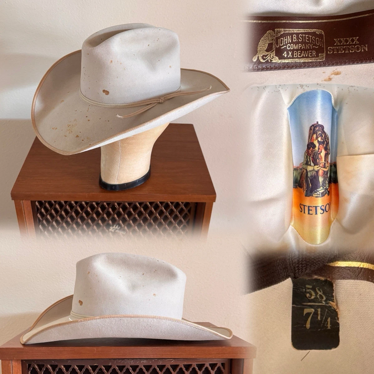 Stetson Cowboy Vintage Men's 7 1/4 Size for sale | eBay