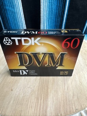 TDK DVM-60ME 60 Minute Mini DV Video Cassette Sealed-New
