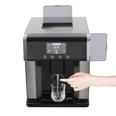 Ice Maker,Water Dispenser with Visual Window, Countertop Cold Water Dispenser